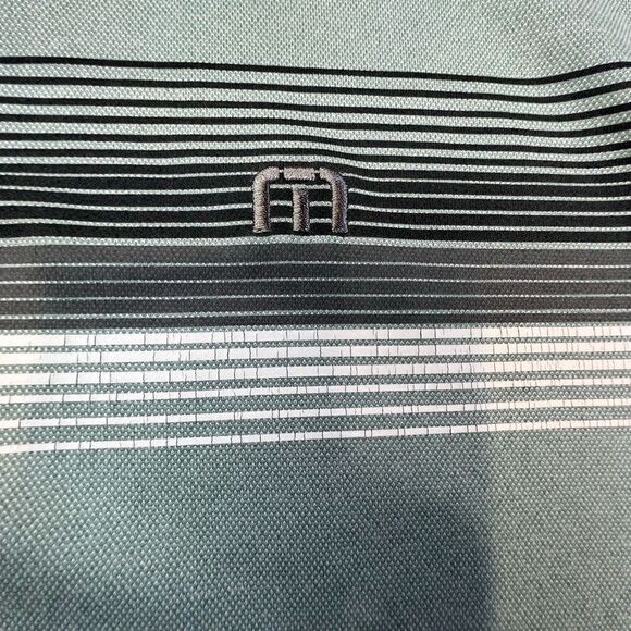 Travis Matthew Men's Striped Short Sleeve Golf Polo Shirt Mint Green Small - Picture 11 of 11